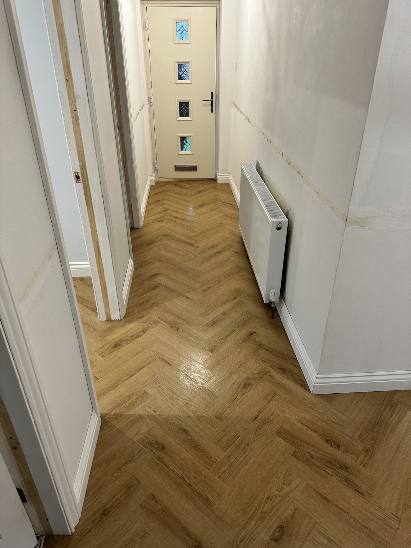 Herringbone LVT · hallway
